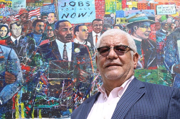 Charles Prejean stands in front of Louis Delsarte’s “Martin Luther King Jr. Memorial Mural” at the Martin Luther King Jr. National Historic Site in Atlanta. Prejean, director of the Office for Black Catholic Ministry, attended the 1963 March On Washington with others from St. Paul the Apostle Church in Lafayette, La.